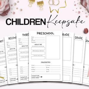 Children keepsake Logbook Journal 6x9&quot; Canva Editable Template, Canva KDP Kids editable interior digital and printable,