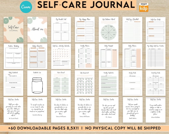 Self-care Self Love Wellness Guided Journal With Prompts 63 | Etsy