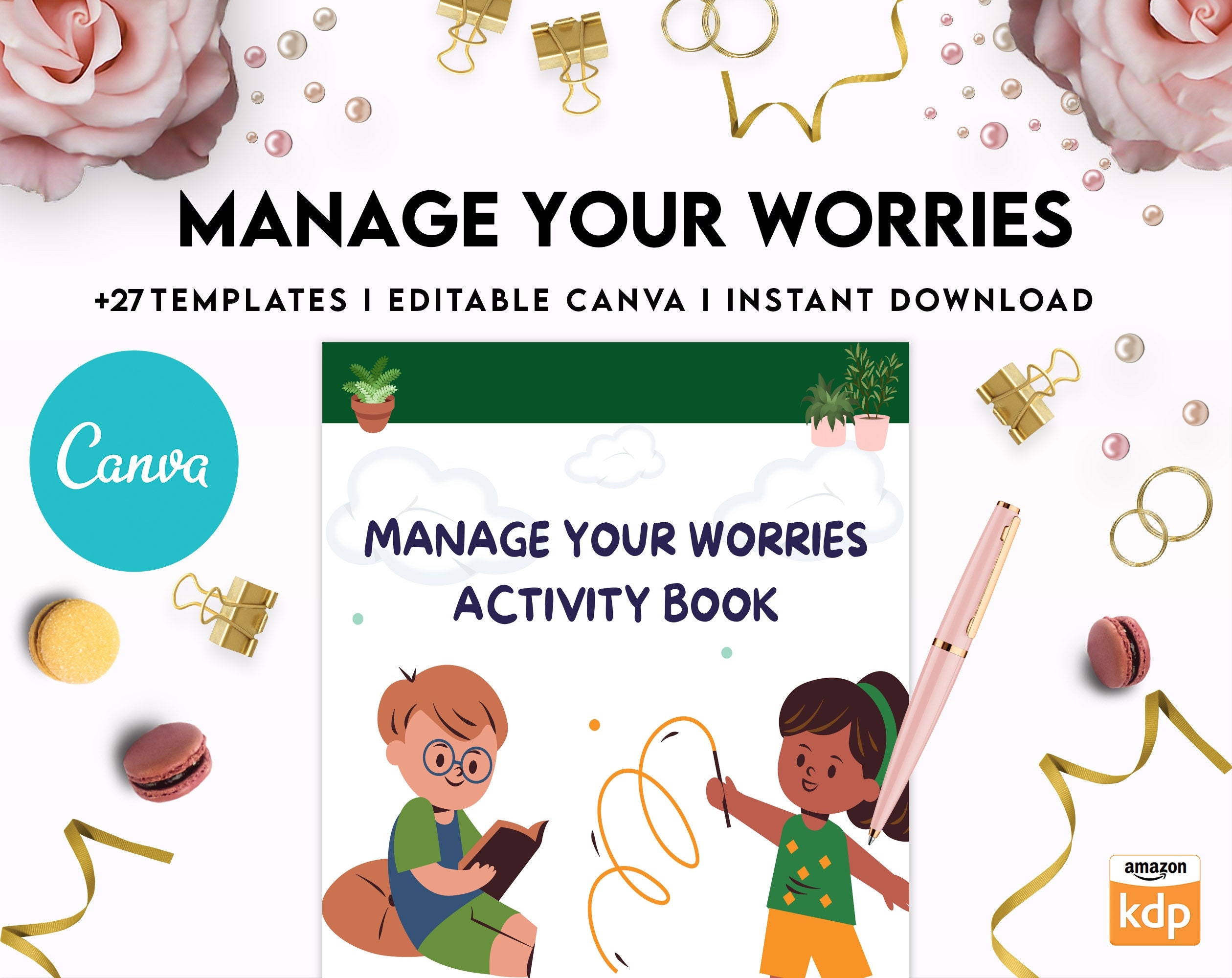 CBT Activities for Kids (Ages 8-12): 27-Pages Anxiety Relief Worksheets -  8.5×11