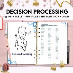 Make a Decision Aid Printable Interactive Worksheet Journal Inserts Planner Therapy Mental Health School Counseling, 8,5x11" PDF Printable image 7