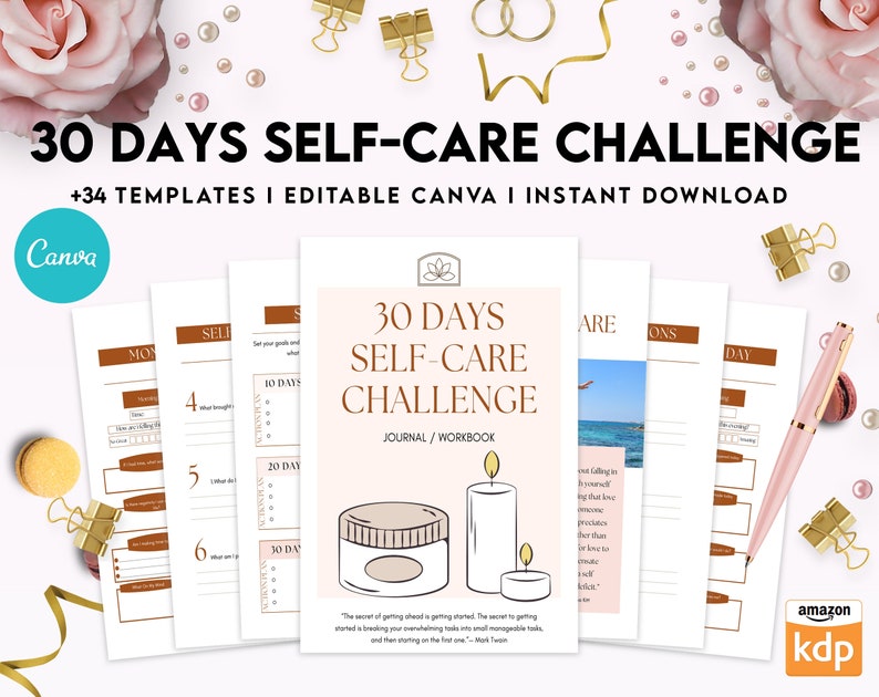 30 Day Self-care Challenge, Self Care Journal, Self Care Planner ...