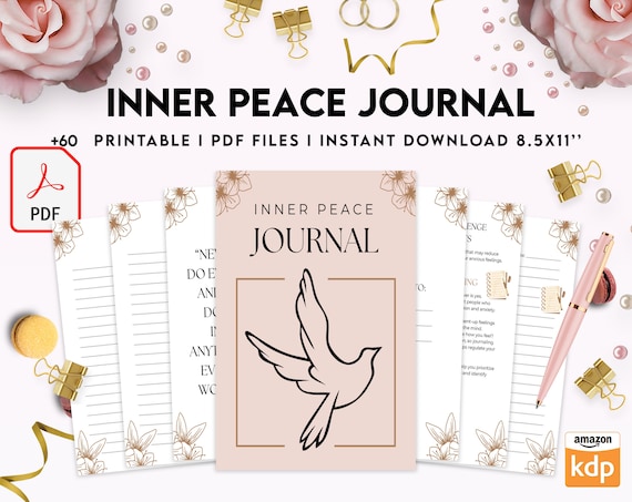 Inner Peace Journal, Calming journal, Happiness journal, Spiritual journal