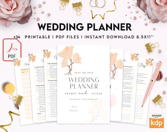 Wedding Planner Printable, Printable Wedding  Pages, Wedding Plan Bundle, Wedding Planning Book, Wedding Planner, 8,5x11" PDF FILE Printable