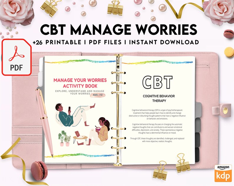 CBT manage your worries activity book, therapy worksheets, therapy tools, resources, regulation, anxiety, teen mental health image 7