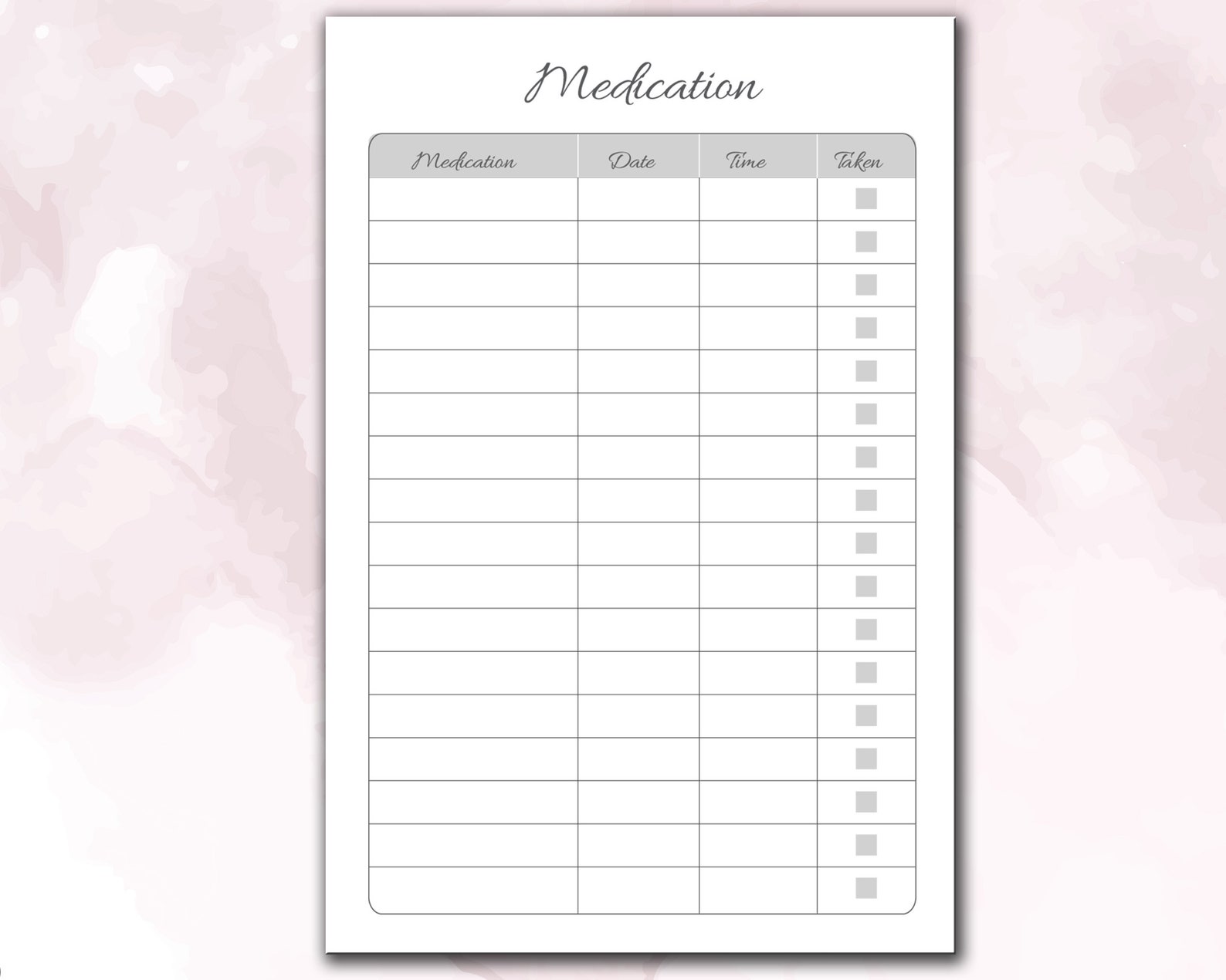 Medication Log Book 120 Pages Ready to Upload PDF Commercial Etsy