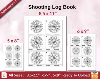 Shooting Log Book Interior, KDP Ready (PDF Digital Download)