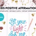Kids Positive Affirmations, Kids Self Confidence, Kids Motivation, Kids ...