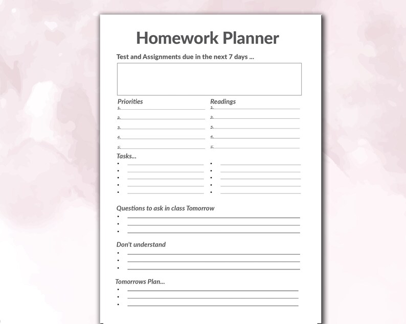 Homework Planner and Journal 120 Pages Ready to Upload PDF Commercial ...