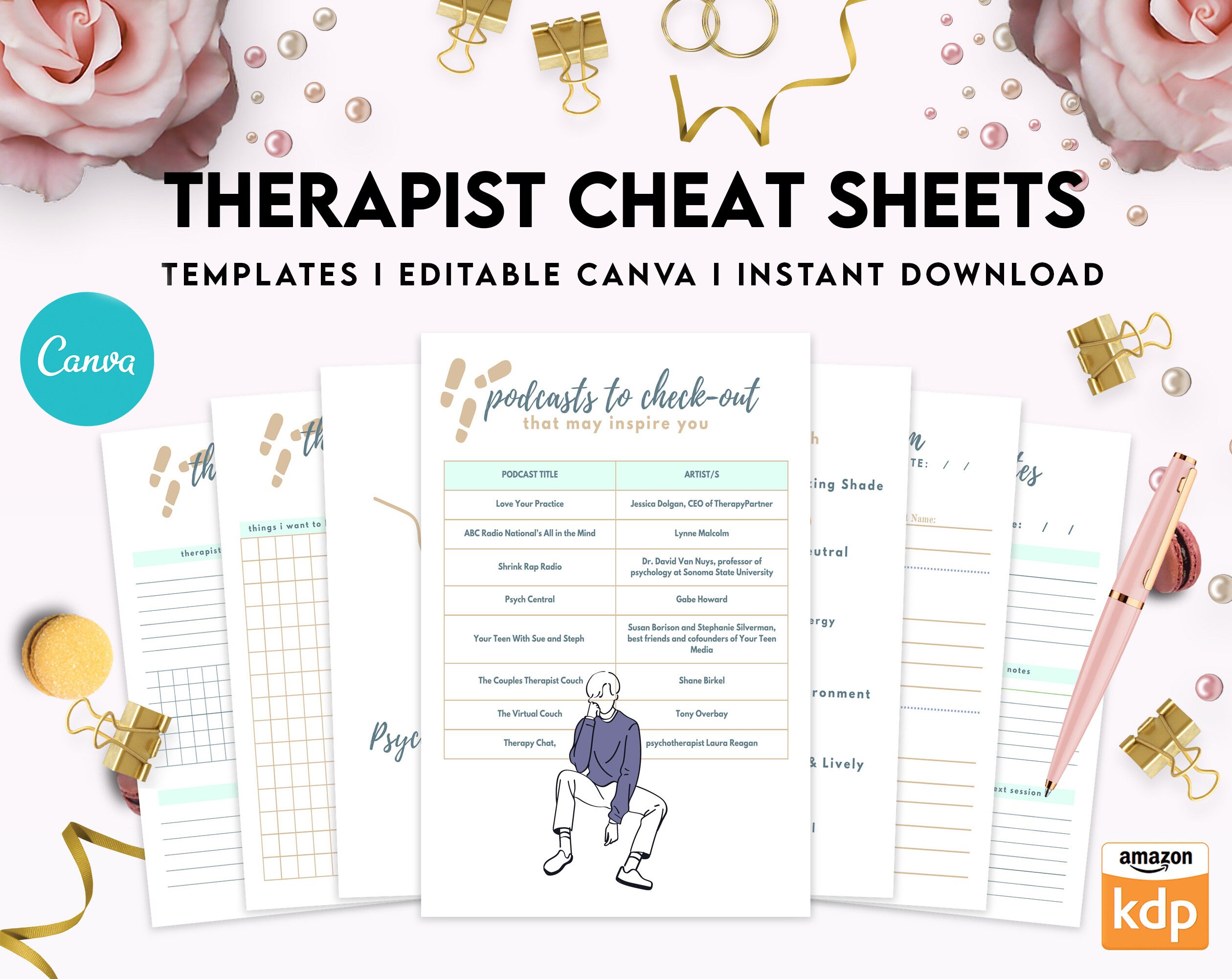 Therapist Planner Therapist Insert Cheat Sheets for - Etsy
