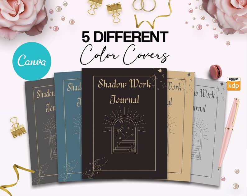 Shadow Work Guided Journal With Prompts 100 Editable Etsy