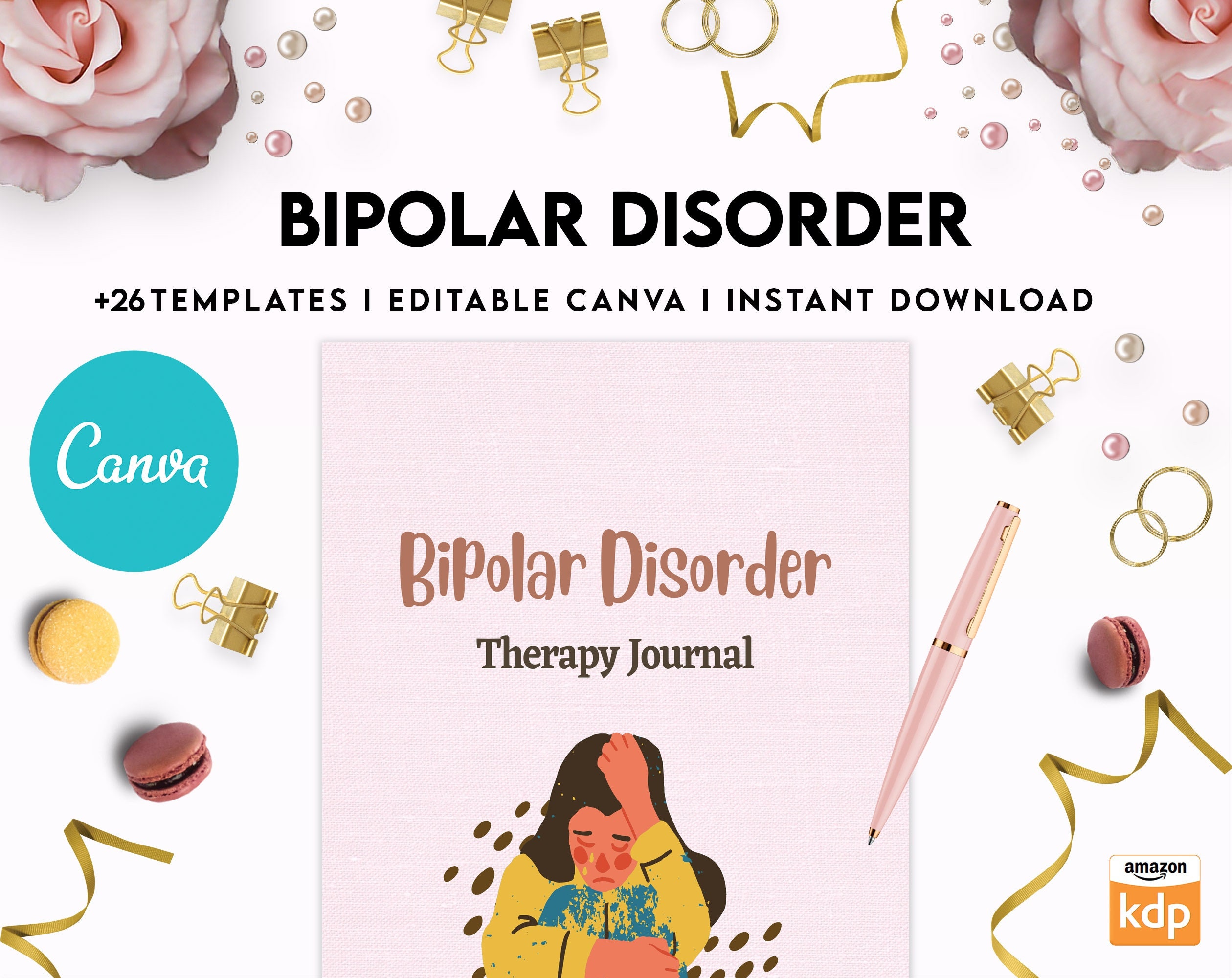 Bipolar Disorder Therapy Journal Mental Health Depression Etsy
