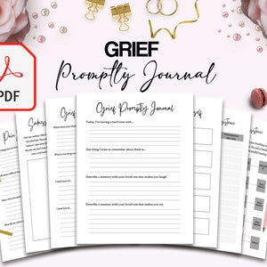 Grief Promptly Journal, Trauer Geschenk, Kummer Pflege druckbares Journal