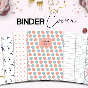 15 Pattern Book Cover Template Bundle Canva Editable For Notebook Journal Binder Covers, Canva template For KDP Cover 6x9&quot; 120 pages