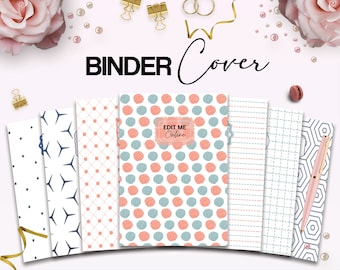 15 Pattern Book Cover Template Bundle Canva Editable For Notebook Journal Binder Covers, Canva template For KDP Cover 6x9" 120 pages