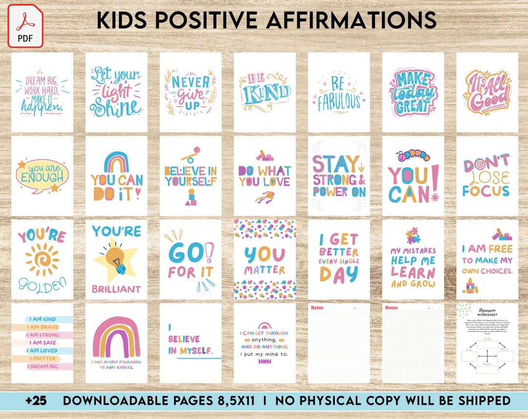 Kids Positive Affirmations, Kids Self Confidence, Kids Motivation, Kids ...
