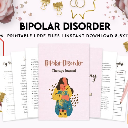 Bipolar Disorder Therapy Journal: Mental Health Depression - Etsy