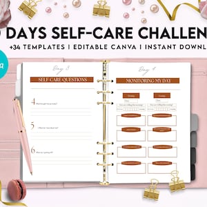 30 Day Self-care Challenge, Self Care Journal, Self Care Planner ...