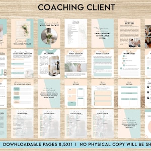 Pacote de boas-vindas do cliente de coaching, pacote de integração do cliente, guia de coach de vida