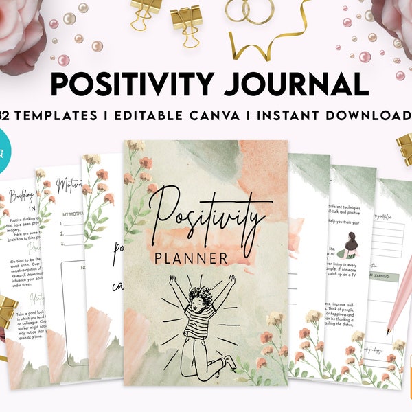 Positivity journal, positive mindset, happiness journal