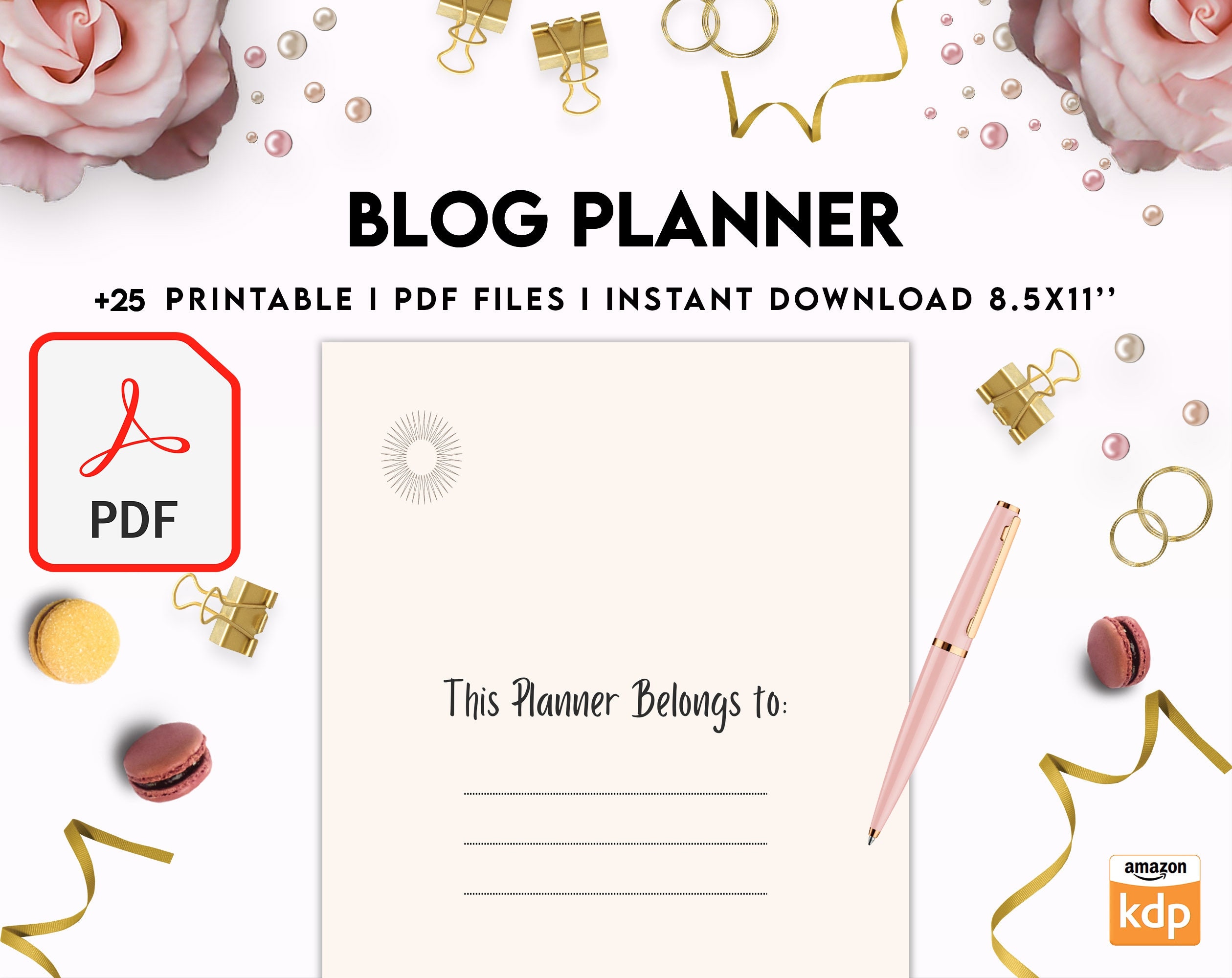 Blog Planner, Planner for Blogger, Social Media Planner, Content ...