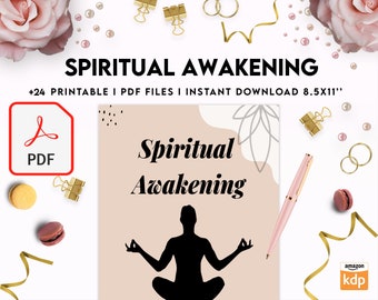 Printable Spiritual Awakening Workbook, meditation journal, Self Discovery, Anxiety, Printable journal with Prompts