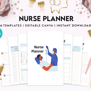 Nurse Planner, Nurse Practice journal, Nursing Student Planner, Nursing School Planner, Student Nurse, Medical Student Planner, Canva