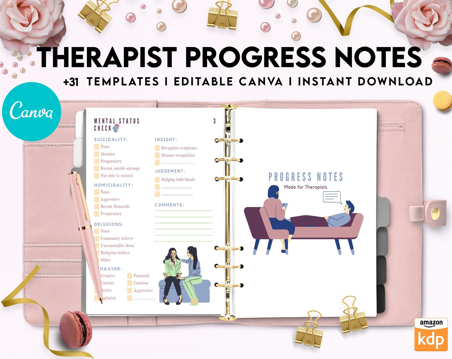 Progress Notes for Therapists, Editable Templates Therapy Worksheets ...