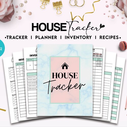 House Tracker 18 Editable Canva Templates for Journal Canva - Etsy