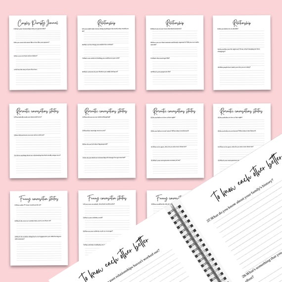 Couples & Relationship Guided Journal With Prompts 26 Editable