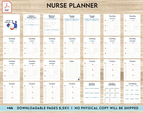 Nurse Shift Organization, Nurse Task Organizer, Nurse Day