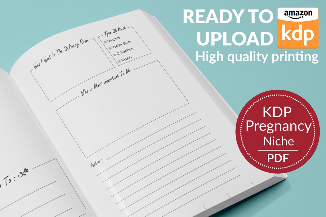 Pregnancy Journal 120 Pages Ready to Upload PDF Commercial Use Etsy