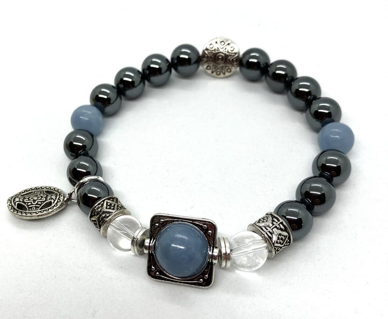 Archangel Metatron~ Transformation, Ascension, Spiritual Understanding~Hematite, Angelite, Clear Quartz~Reiki Charged, Assorted Charms image 2
