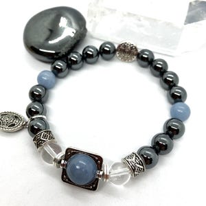 Archangel Metatron~ Transformation, Ascension, Spiritual Understanding~Hematite, Angelite, Clear Quartz~Reiki Charged, Assorted Charms image 3