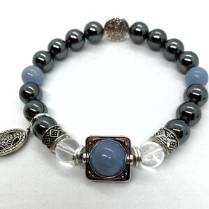 Archangel Metatron~ Transformation, Ascension, Spiritual Understanding~Hematite, Angelite, Clear Quartz~Reiki Charged, Assorted Charms image 5