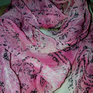 Pink sheer infinity scarf or head wrap image 2