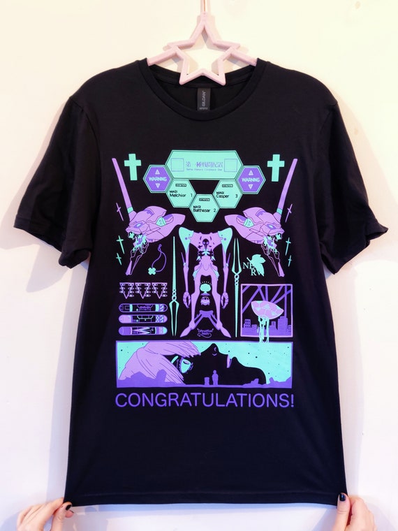 Neon Genesis Evangelion Graphic T Shirt, 90s Anime Nostalgia, Alternative Cosplay and Fashion