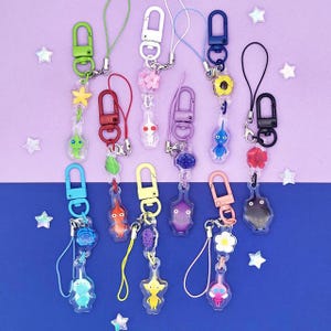 GATCHA GAME, Pikmin 4 Small Cute Phone Charm, Nostalgia and Retro Video Games, For Bags, Phones and Keys