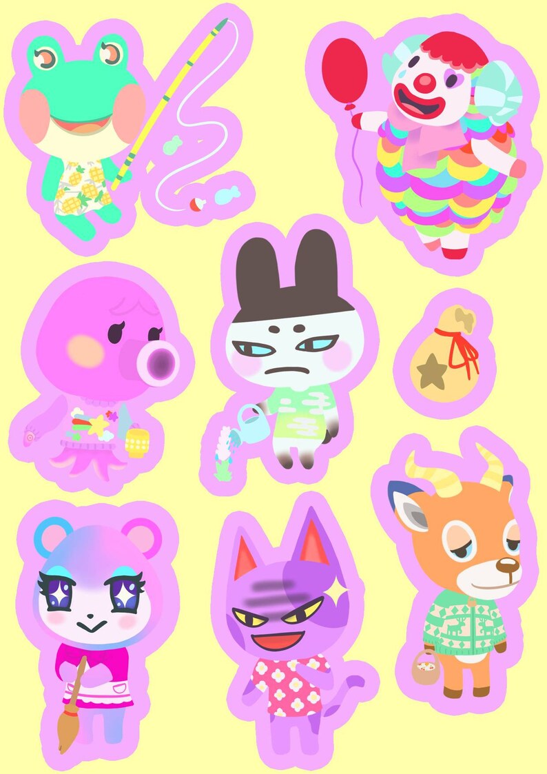 ACNH Stickers Etsy