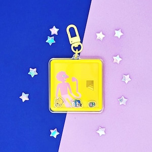 Prismo Finn l'umano e Jake il cane, Adventure Time, regalo per bambini, portachiavi in acrilico per borse, chiavi e accessori.