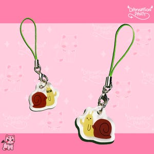 Snail / Litch Adventure Time Phone Charm, Gifts for Kids, Adults, Cartoon Lovers, for Bags, Keys and Accessories