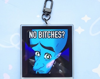 Megamind Meme, Funny Internet Gift, Acrylic Charm Keychain for Bags, Keys and Accessories