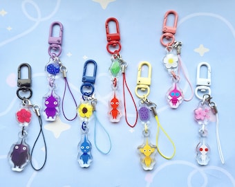 GATCHA GAME, Pikmin 4 Small Cute Phone Charm, Nostalgia and Retro Video Games, For Bags, Phones and Keys