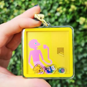 Prismo Finn The Human and Jake The Dog, Adventure Time, Kids Cartoon Gift, Acrylic Charm Keychain for Bags, Keys and Accessories