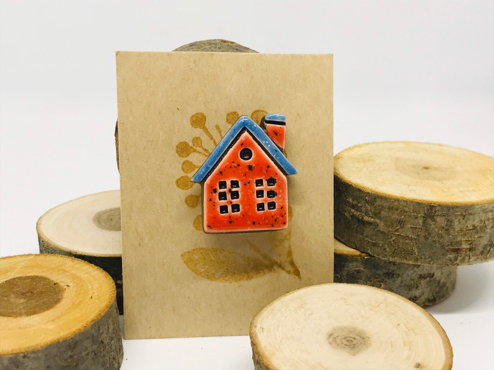 House pin house brooch house ceramic pin house ceramic Etsy