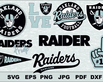 Oakland Raiders Svg, DFX Eps, , Vector, Cut File Silhouette Studio Cameo Cricut Design Template Stencil Vinyl Decal