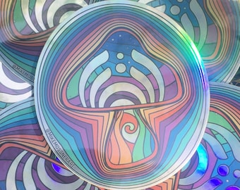 Bass Drop Mushroom Sticker Reflective