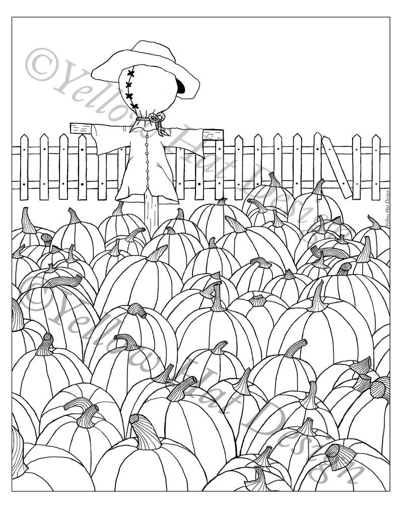 Pumpkin Patch Coloring Pages Free Printable