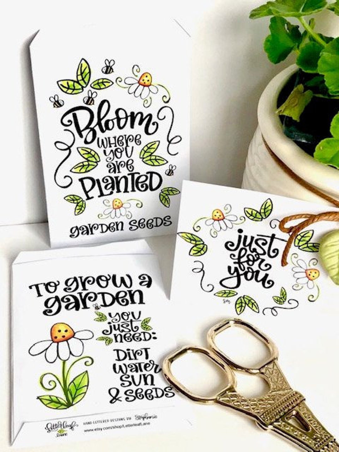This Cute Printable "bloom Where You Are Planted" Seed Packet - Hand ...