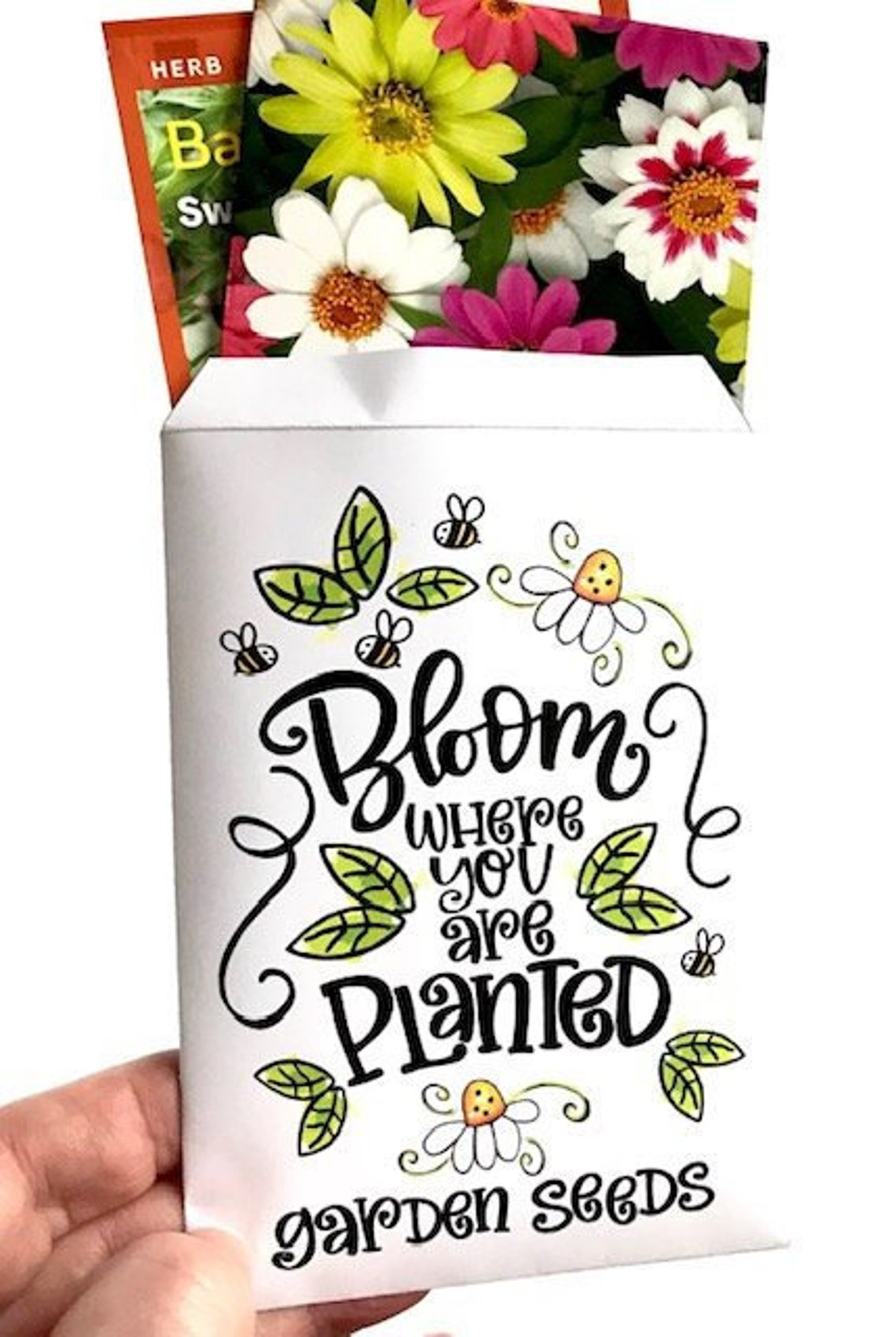 This Cute Printable "bloom Where You Are Planted" Seed Packet - Hand ...
