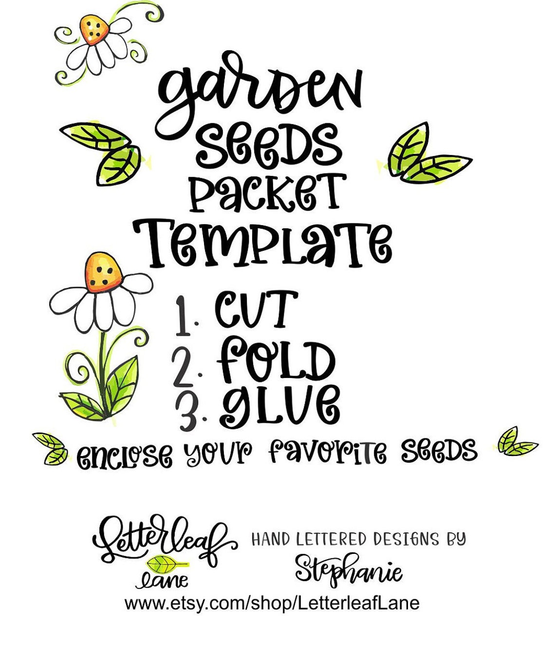 This Cute Printable "bloom Where You Are Planted" Seed Packet - Hand ...
